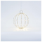 Ασημι Μεταλλικη Μπαλα Φωτιζομενη 20cm, 96 Mini Led, Σταθερος Μετασχηματιστης, Ασημι Χαλκινο Καλωδιο, Θερμο Λευκο Led, Προεκταση Παροχης 3m, Ip44