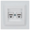 Πριζα Data cat 6 rj 45 Διπλη Λευκη