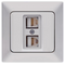 Πριζα Data Διπλη cat 6 rj 45 Νικελ mat