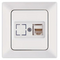 Πριζα Data cat 6 rj 45 Monh Λευκη