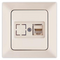 Πριζα Data cat 6 rj 45 Monh Μπεζ