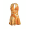 Ble Φορεμα Κοντο Πολυμορφικο σε Μουσταρδι/καφε Χρωμα και Χρυσες Λεπτομερειες one Size(100% Crepe)