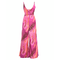 Ble Ολοσωμη Φορμα Μακρια σε Μωβ/ροζ Χρωμα και Χρυσες Λεπτομερειες one Size(100% Crepe)