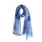 Ble Φουλαρι/παρεο Μπλε με Σχεδια και Φουντακια 100χ180 (100% Cotton).
