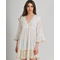Ble Φορεμα Konto σε Εκρου Χρωμα με Κοχυλια one Size (100% Cotton)