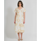 Ble Φορεμα Κρουαζε σε Λευκο Χρωμα με Χρυσα Σχεδια one Size (100% Cotton)