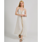 Ble Φορεμα Μακρυ Αμανικο σε Λευκο/εκρου Χρωμα (100% Cotton)