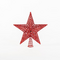 Πλαστικη Κορυφη Δεντρου, Glitter, Κοκκινο, 29,5x33cm