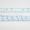 Κορδελα Λευκη με Ασημι και Μπλε Χιονονιφαδες, 6,35cm, 10y