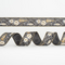Κορδελα Μαυρη, με Λευκα και Χρυσα Στολιδια, 6,35cm, 10y