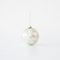 Γυαλινη Μπαλα, Ασημι με Ασημι Σχεδια Glitter, σετ 4τμχ, 10cm