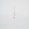 Ακρυλικη Νεραιδουλα, ματ Περλε Ροζ, με Ασημι Glitter, 6,9x14cm