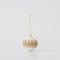 Γυαλινη Μπαλα, Λευκη, με Χρυσο Glitter, σετ 4τμχ, 10cm