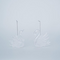 Ακρυλικος Κυκνος, Διαφανος Ματ, με Ασημι Glitter, 2 Σχεδια, 9x10cm, Τιμη ανα τμχ