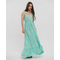 Ble Φορεμα Μακρυ Αμανικο στο Χρωμα τησ Μεντας με Lurex one Size(100% Viscose)