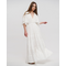 Ble Φορεμα Μακρυ σε Λευκο Χρωμα one Size (100% Cotton)