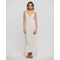 Ble Φορεμα Μακρυ Αμανικο Λευκο με Χρυσες Λεπτομερειες one Size (100% Viscose)