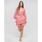 Ble Φορεμα Κοντο ροζ Εντονο με Σχεδια one Size(100% Crepe)