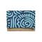 Ble Τσαντακι/φακελος Ψαθινο Μπλε Σκουρο με Σχεδια 24χ1χ17