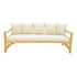 Καναπές Roziana Pakoworld Φυσικό Teak Ξύλο 210x100x80εκ