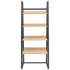 Βιβλιοθήκη Ryder Pakoworld σε oak-Μαύρη Απόχρωση 75x36x185εκ