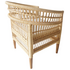 Πολυθρόνα Necorian Paakoworld Teak Ξύλο με pe Rattan σε Φυσική Απόχρωση και Λευκό Μαξιλάρι 80x70x87εκ