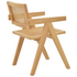 Πολυθρόνα Winslow Pakoworld Φυσικό Rubberwood 52x59x79εκ