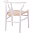 Καρέκλα Wishbone Pakoworld Rubberwood-Σχοινί σε Λευκή Απόχρωση 60x51x80εκ