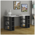 Γραφείο Colmar Pakoworld σε Λευκή-Ανθρακί Απόχρωση 140x60x75εκ