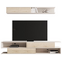 Σύνθετο Σαλονιού Brick Pakoworld σε oak-Κρεμ Απόχρωση 240x40x50.4εκ
