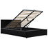 Κρεβάτι Dellia Pakoworld με Αποθηκευτικό Χώρο pu Μαύρο 150x200εκ