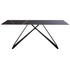Τραπέζι Meja Pakoworld Sintered Stone Μαύρο Μαρμάρου -Μεταλλικά Πόδια 180x90x76εκ