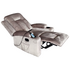 Πολυθρόνα Relax με Μηχανισμό Massage Gessel Pakoworld Βελούδο σε Γκρι Απόχρωση 80x90x98εκ