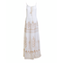Ble Φορεμα Amaniko σε Λευκο Χρωμα με Κεντηματα one Size (100% Rayon)